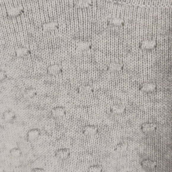 Isaac Mizrahi, NWOT Gray Cashmere Cardigan Sweater Bubble Texture,  LRG, Classic - Picture 3 of 16